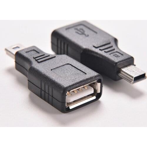 Adapter Converter Changer JETTING 2PCS Black USB 2.0 A Female to Mini USB B 5 Pin Male