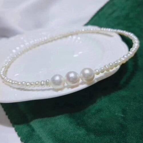 Free shipping popular designer high quality real natural pearl bead handmade bridal lady choker necklace jewelry wedding gift