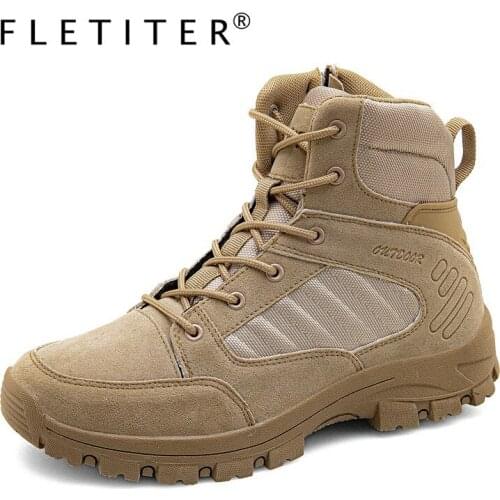 New Autumn Winter Military Boots Outdoor Male Hiking Boots Mens Special Force Desert Tactical Combat Ankle Boots Men Work Boots