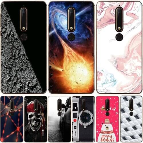 Phone Bags & Cases For Nokia 6 6.1 6.1 Plus X6 Case Cover fashion marble Inkjet Painted Shell Bag