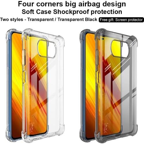 Poco X3 Nfc Case IMAK Shockproof Conners Airbags Soft TPU Back Cover Case for Xiaomi Pocophone Poco X3 Nfc