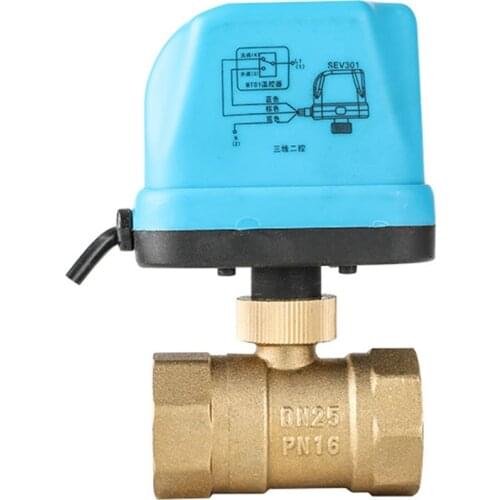 220V Electric Ball Valve Brass Motorized Two-way Durable Waterproof Switch Type JA55