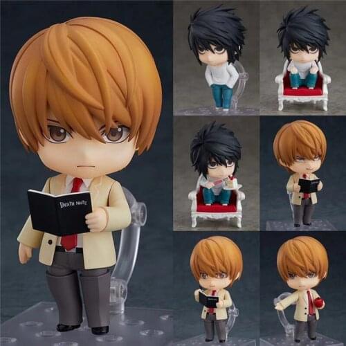 FigureCrazy Anime Death Note L 2.0 1200 / Light Yagami 2.0 1160 PVC Action Figure Face Change Ver. Collectible Model Toy 10cm