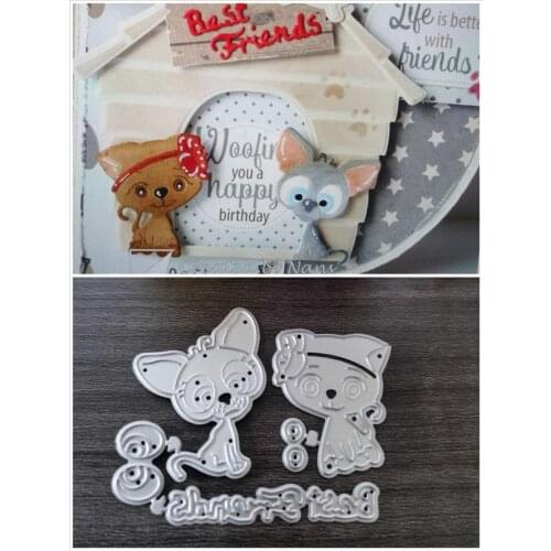 Cats and dogs Metal Cutting Dies for DIY Scrapbooking Album Paper Cards Decorative Crafts Embossing Die Cuts