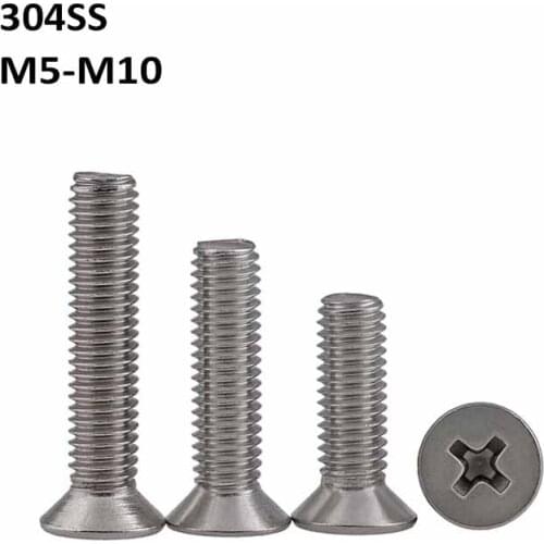 M5 M6 M8 M10 304 Stainless Steel Phillips Countersunk Head Screws A2 Flat Head Screw/Bolts
