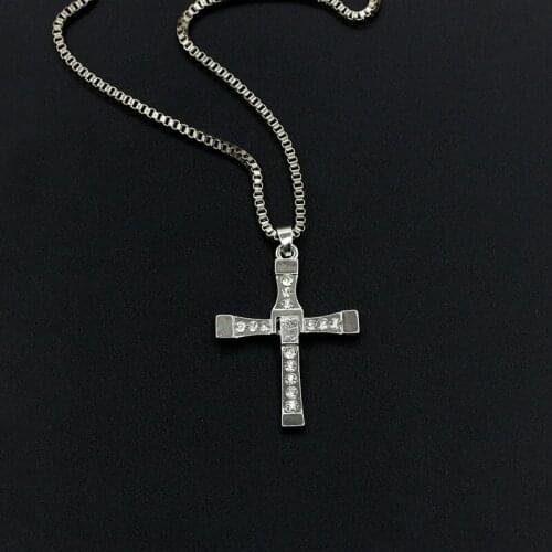 Fashion New Classic Mens Cross Necklace Necklace Pendants For Men Jewelry Crystal Necklace