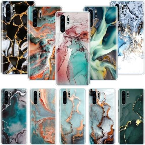 Fashion Geometric Marble Phone Case For Huawei Honor 10 9 20 9X 8A 8X 8S 7A 7X Lite Pro 10i 20i Y5 Y6 Y7 Y9 2019 Cover Coque