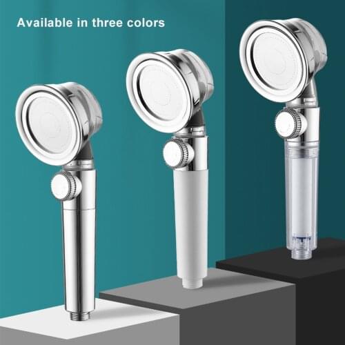 Pressurized Bath Shower Head High Pressure Handheld Rain Showerhead Filter For Water Plated Plastic Sprayer Bathroom SPA Nozzle