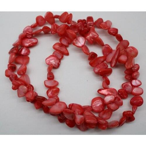 9-16 mm Irregular red Colorful Natural Shell Side Hole Beads For Jewelry Making DIY Necklace Bracelet Strand 34