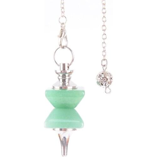 Natural Stone Swing Dowsing Pendulum Funnel Shaped Symmetry Splice Pyramid Healing Pendant Wicca Pendule for Women Men D679—D685