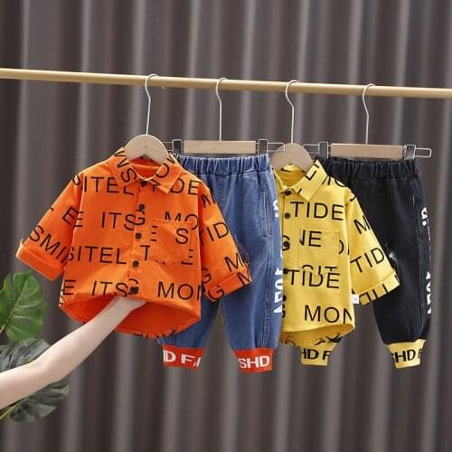 New Spring Autumn Baby Boys Clothes for Children Clothes Boys Letter Print Kids Clothing Sets Casual Clothing for Boys 1-5 Y