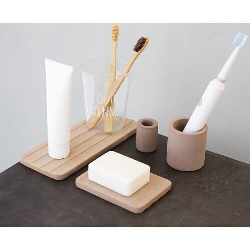 Diatomaceous earth rack water-absorbent toothpaste rack cup holder bathroom storage box