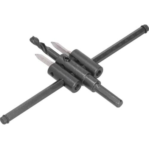 Adjustable Circle Hole Cutter Round Cutting Wood Drill Bit Saw with Double Blade Design for Vertical Hand Drills for Plastic