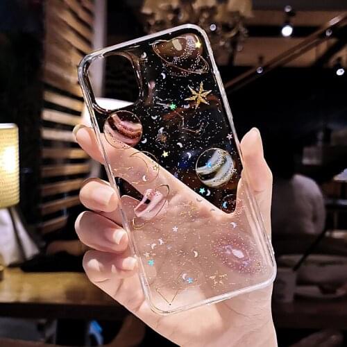 Luxury Glitter Case For Iphone 12 11 Pro Max Silicone Soft Cover For Iphone X Xs Max Xr 6 7 8 Plus SE2 Shiny Transparent Case