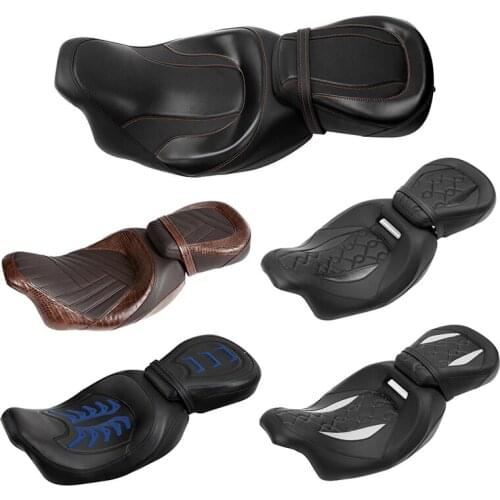 Motorcycle Driver Passenger Pillion Seat For Harley Touring Road King Street Glide Road Glide 2009-2020