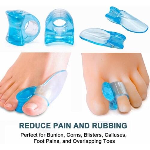 Blue Silicone Gel Toe Separator Bone Corrector Straightener Safe Repeated Use Finger Separator Pain Relief Foot Care Tool