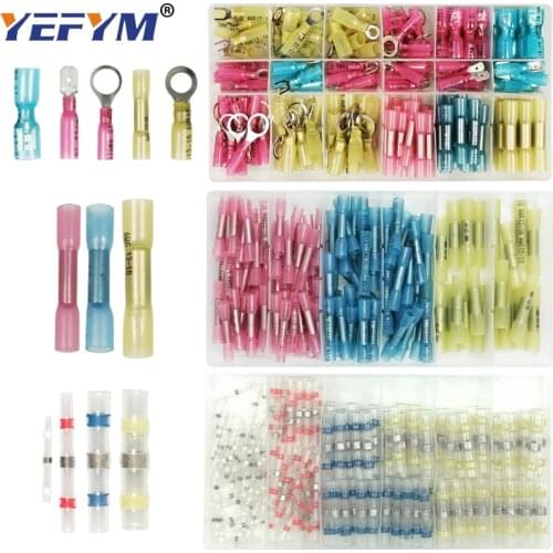 Boxed heat-shrinkable wire terminal, welding ring broken wire repair connector, waterproof and sealed cable electric terminal