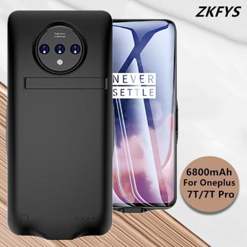 ZKFYS Slim Powerbank Case For Oneplus 7T Pro Battery Case 6800mAh External Charging Battery Cover For Oneplus 7T Power Bank Case