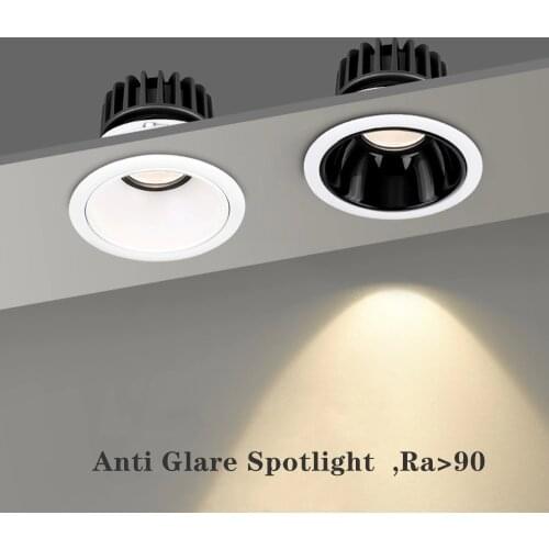 Recessed LED Downlight Dimmable Spotlight 7W 15W 20W COB Ceiling Light Led Light AC110-220V Warm White Cold Indoor Lighting