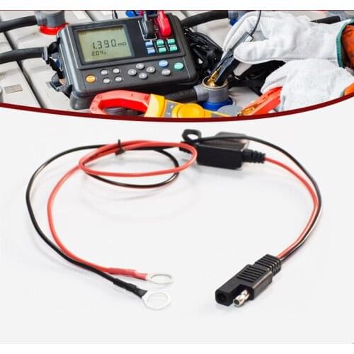 1pcs 12V Charger Cable To SAE Quick Disconnect Output Extension Cord Connector for Motorcycle Battery Ring Terminal Mother Seat