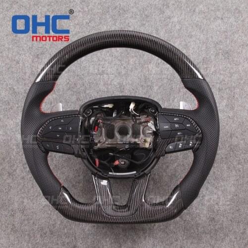 100% Real Carbon Fiber Steering Wheel for Dodge Charger Challenger