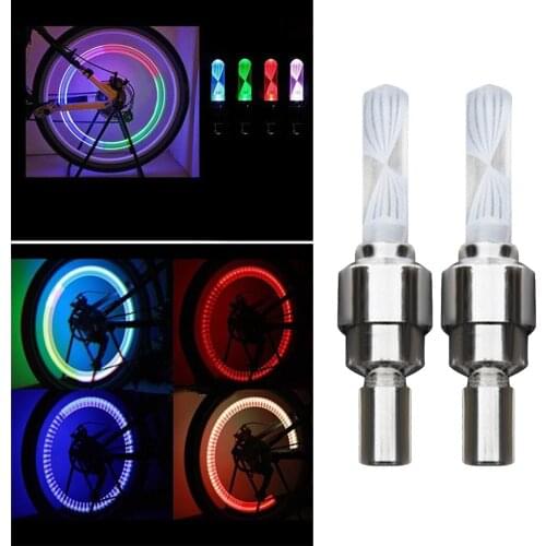 2pcs Night Light 7 Color LED Light Bicycle Accessories Tire Lamp Car Motorcycle Bike Decoration Lamp Headlight flash light 113