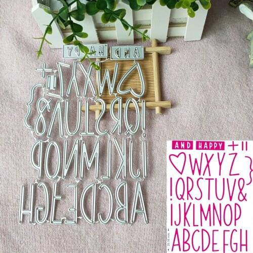 Large Big Alphabet Set Die Cut Letter Metal Cutting Dies Stencil Scrapbooking Embossing New Christmas Craft Stamps And Dies