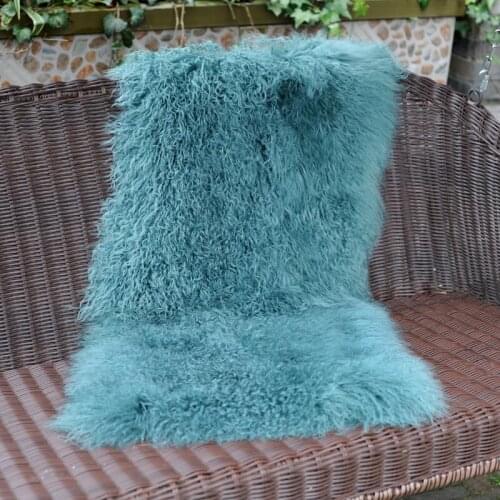 CX-D-24N Bed Towel Use Custom Color Curly Mongolian Lamb Fur Blanket