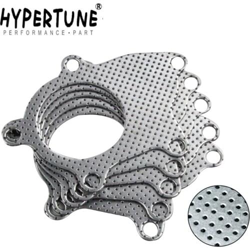 Hypertune - T3-T4 5-BOLT B/D SERIES TURBO MANIFOLD DOWNPIPE EXHAUST GRAPHITE ALUMINUM GASKET HT4953