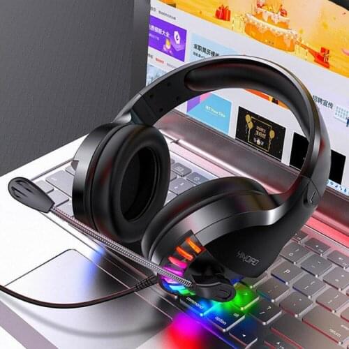 LED Lights Gaming Headset For PC Computer Stereo Surround Sound Wired Gamer Headphones With Mic Auriculares For Computers Laptop