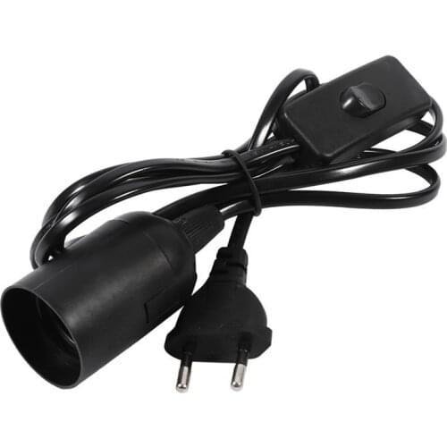 1.8m Power Cord Cable E27 Lamp Bases EU plug with switch wire for Pendant LED Bulb e27 Hanglamp Suspension Socket Holder