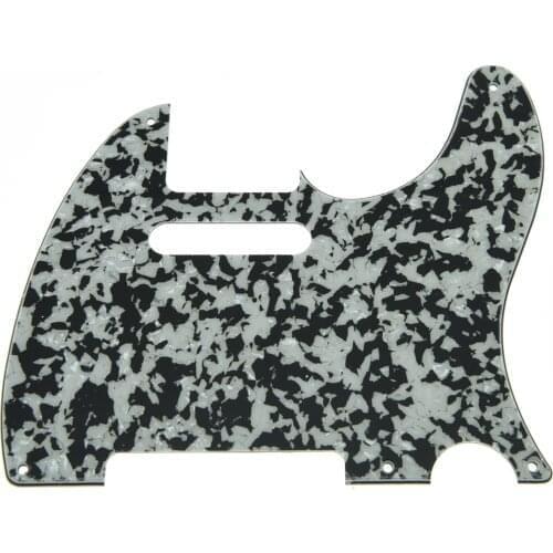 KAISH Vintage 5 Hole Style Guitar Pick Guard Black/White Agate Fits TL
