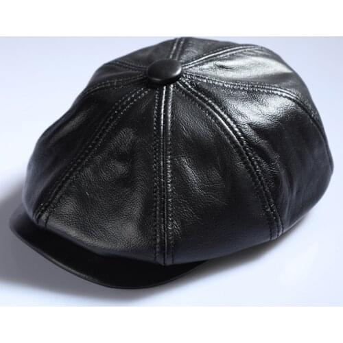 New Spring Autumn Visor Cap Elegant British Leisure Hat Women Men Lovers Cowhide Caps Male Female Casual High Quality Hats H6919