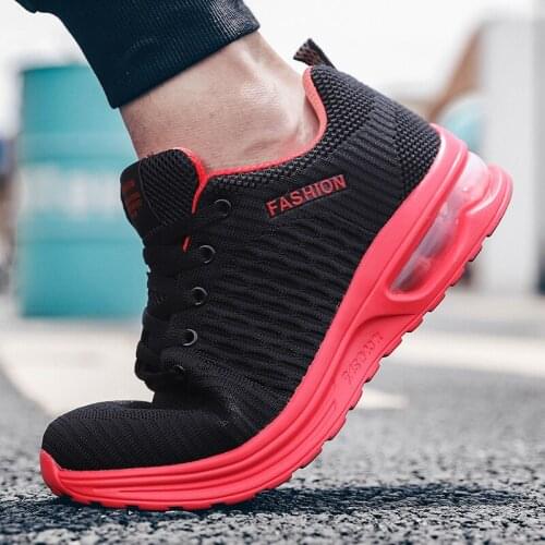 Men Casual shoes Male Sneakers Air Cushion Flying Woven Breathable Running Fashion Sports For Mens Trainers With Free Shipping