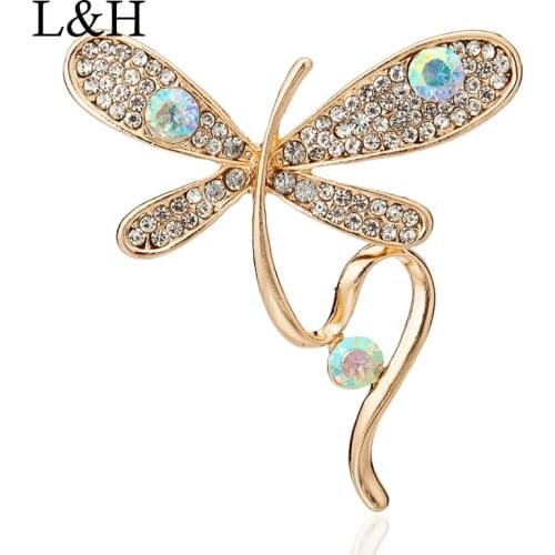 LAALOO HU Dragonfly Brooches For Clothes