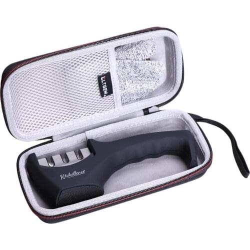 LTGEM Waterproof EVA Hard Case for 2-in-1 Kitchen Knife Accessories,3-Stage Knife Sharpener