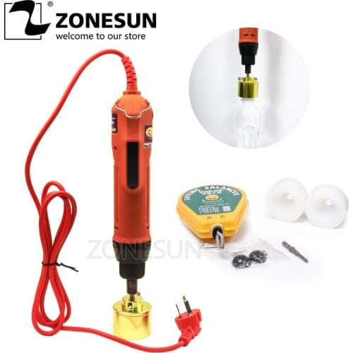 ZONESUN Small Handheld Manual Plastic Pouch Glass Oil Washing Honey liquid Bottle Sealing Cap Screwing Machine(10-30mm)