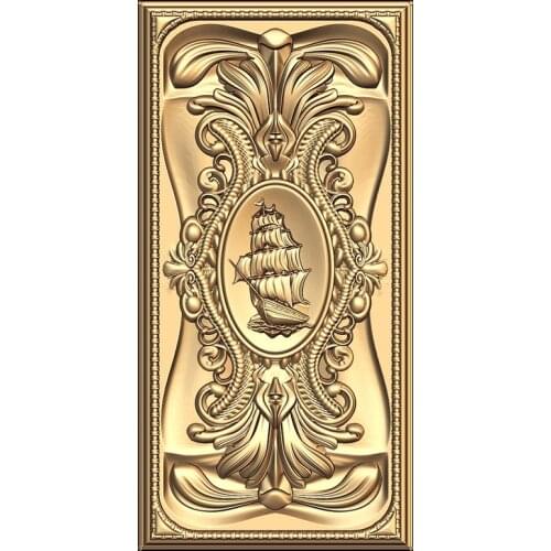3d STL Model for CNC Router 3D Printer Artcam Aspire Bas Relief Ship Sail