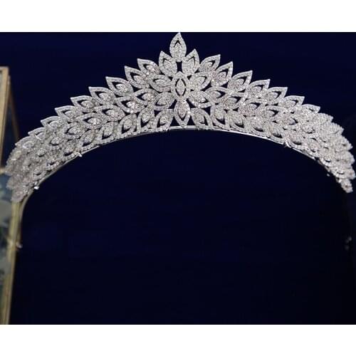 2020 New European Plated Crystal Bride Tiaras Crowns Wedding Hair Accessories Prom Hair Jewelry