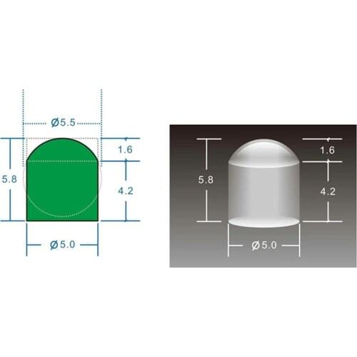 Custom-made valentines gift optical glass convex lens 5mm dot-pillar lens focusing lens