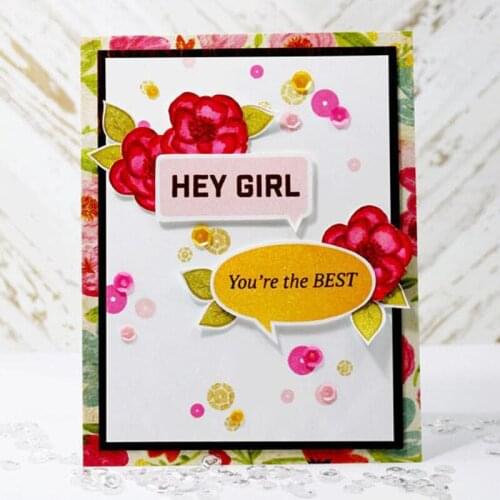 Bubble Talk Transparent Clear Silicone Stamp/Seal for DIY Scrapbooking/Photo Album Decorative Card Making Clear Stamp 4x6inches