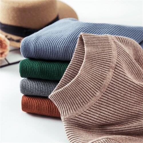 Pullover Women Knitted Sweater Slim Fitness Solid Sweater Mujer Cotton Autumn Winter 2021 Casual Sweater Black White Top Feminin