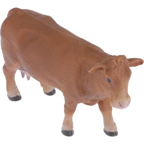 Realistic Cattle Figurines Farm Zoo Animal Figures, Easter Eggs Cake Toppers Christmas Birthday Gift Party Favors