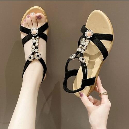 Women New Brand Sandals Home Non-slip 2021 Lady Flat Slippers Plastic Female Girls Cool Garden Shoes Hot Sale Footwear Cheap