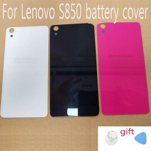 For Lenovo S850 Glass Back Cover Battery Rear Door Housing S850 S850t battery cover Replacement Parts with Adhesive Sticker