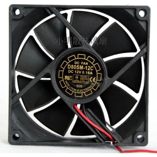 Y.L FAN D80SM-12C DC 12V 0.16A 80x80x20mm 2-Wire Server Cooling Fan