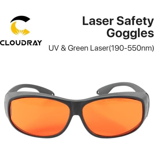 Cloudray OD6+ 355nm 532nm UV Laser Safety Goggles 190-550nm Protective Glasses Shield Protection Eyewear for UV Laser Machine