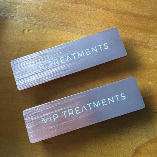 1pc custom aluminum name badge magnet 70*20mm id tag personalized hotel staff name badge with your logo