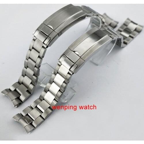 20mm 1pcs Strap 316L Solid Stainless Steel Brushed and polish Watch Band Bracelet P712
