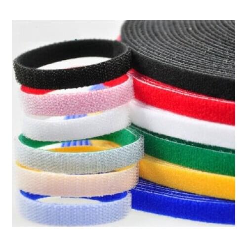 25 Meters/roll magic tape nylon cable ties Width 1cm wire management cable ties DIY 5 colors to choose from